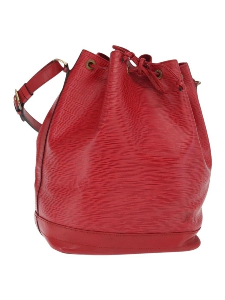 Authentic Louis Vuitton Epi Noe Shoulder Bag Red M44007 Lv